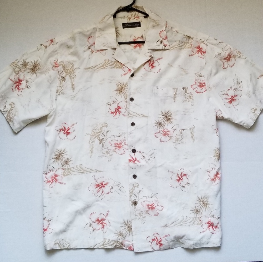 Milano Bay mens Large tropical Hawaiian shirt